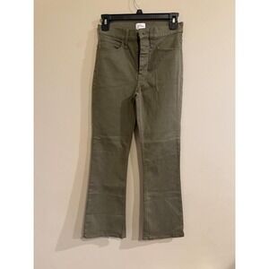 J Crew 9 Inch Billie Demi Boot Crop Olive Green Pants Women Size 24